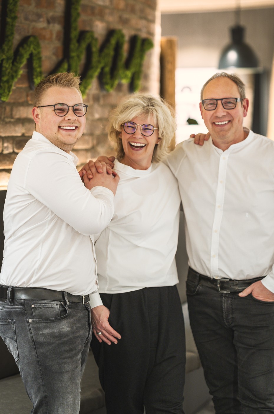 Frank, Robin und Petra Beinlich. Inhaber Seh und Hörbar Schridde in Holzminden.